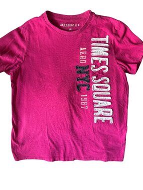 Aeropostale Times Square NYC 1987 Graphic T-Shirt Pink Size L